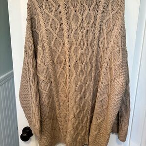 Neuflora Cable Knit Tan Sweater